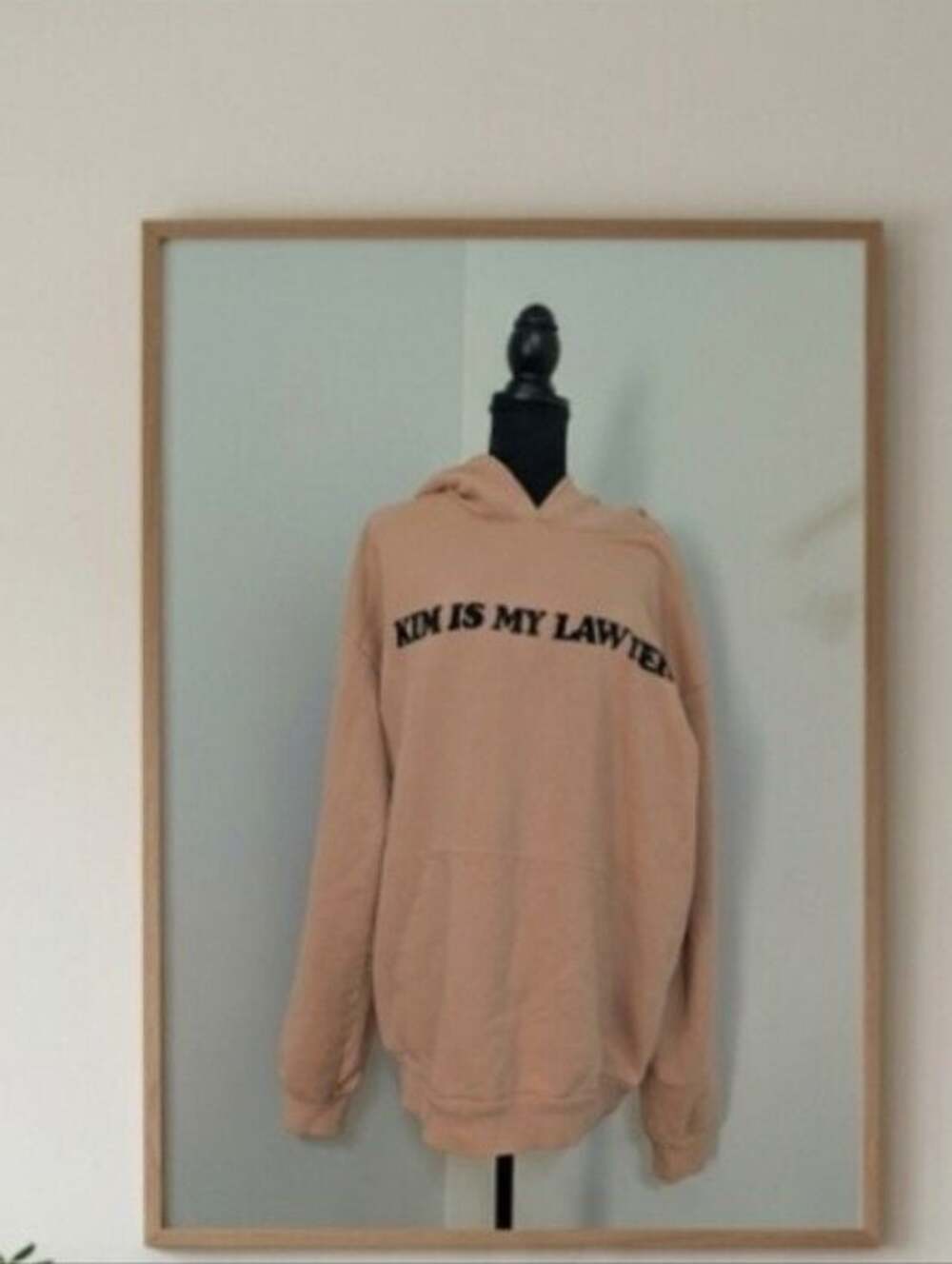 TALENTLESS "Kim Is My Lawyer" Hoodie - Unisex XL - Tan/Sand